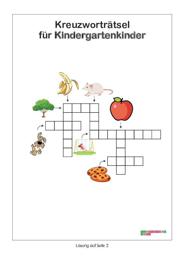 Kreuzworträtsel für Kindergartenkinder 5